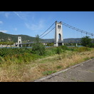 Die 1889–1891 erbaute Hängebrücke bei La Voulte-sur-Rhône